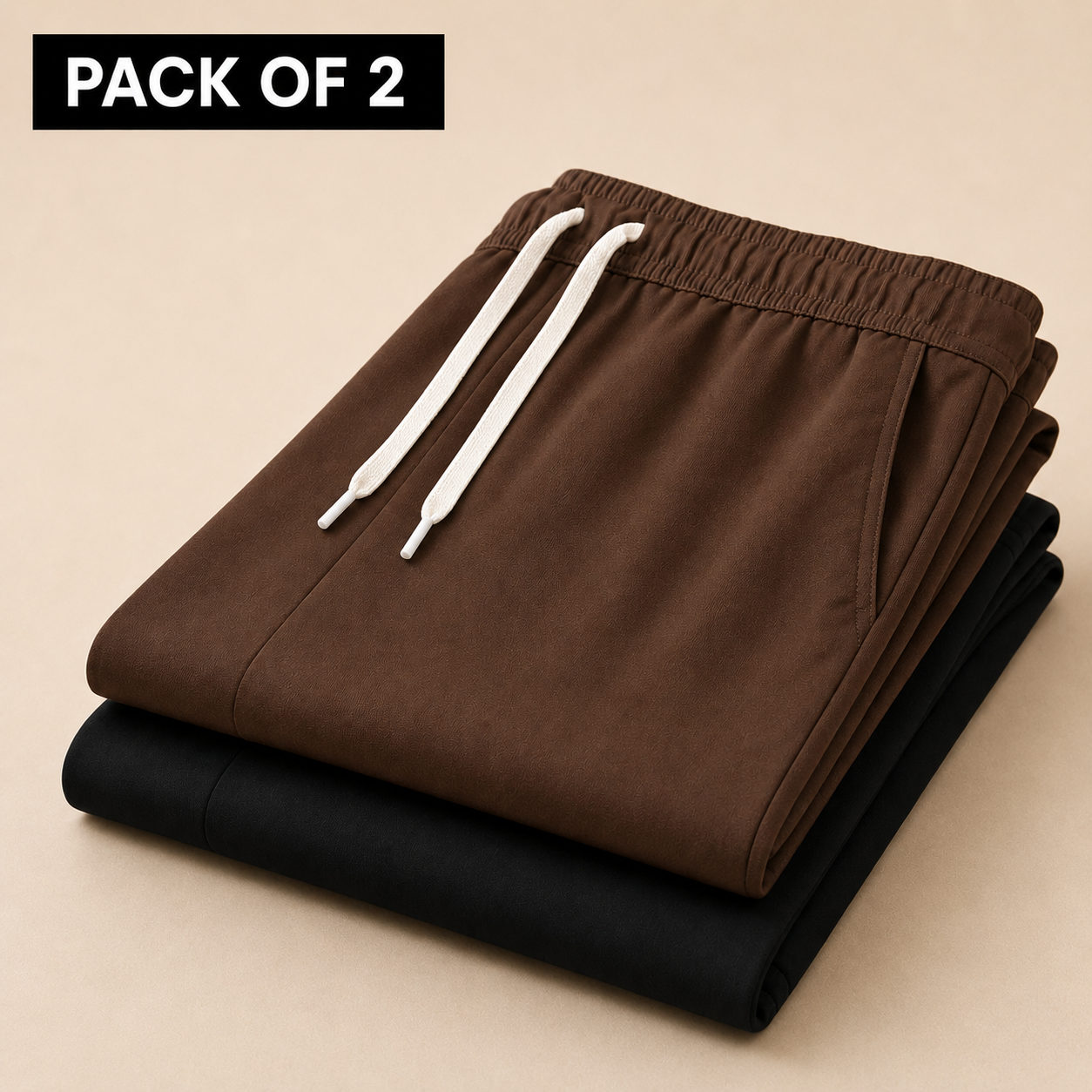 Trouser 2-Pack — Brown, Black