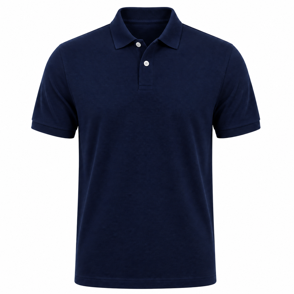 Blank Solid Polo - Blue