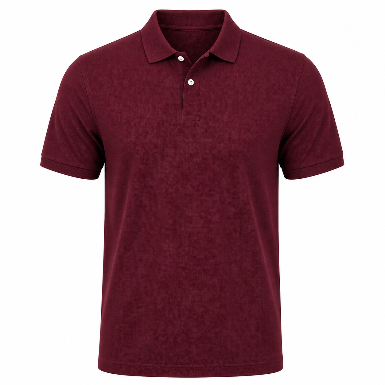 Blank Solid Polo — Maroon