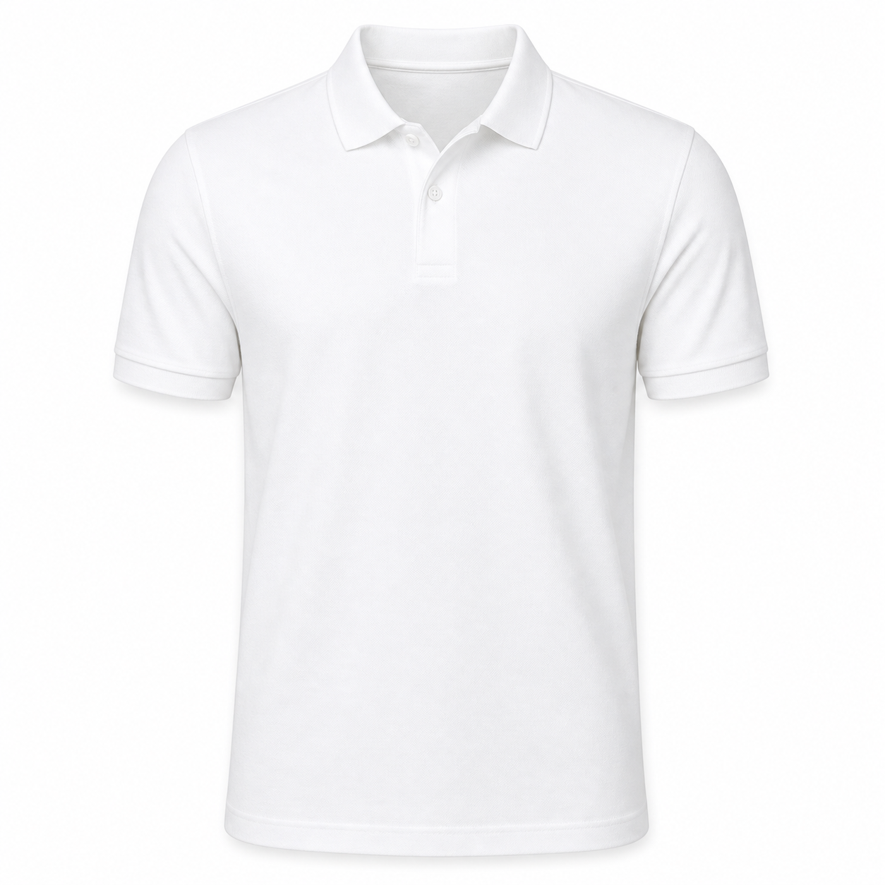Blank Solid Polo — White