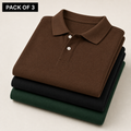 Polo 3-Pack — Brown, Black, Green